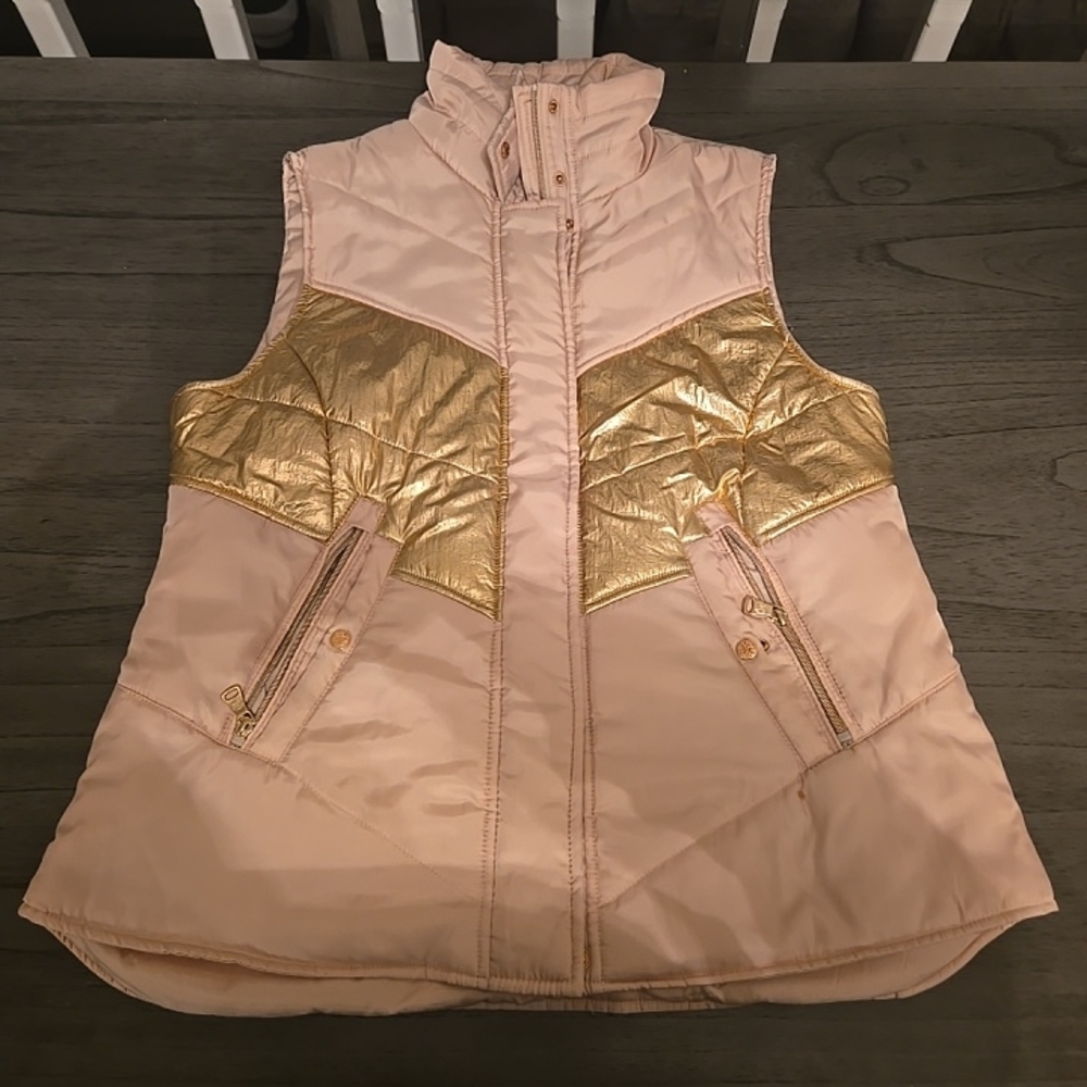 Vince Camuto Tan Puffer Vest